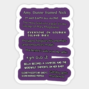 Spoiler Shirt White Text Sticker